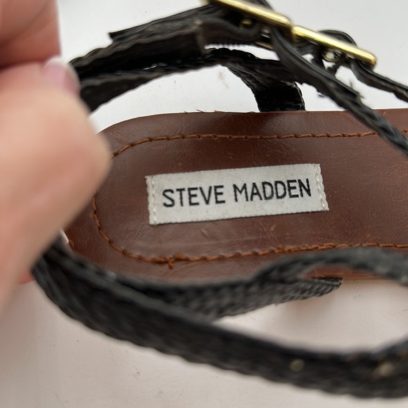 Steve Madden  Womens' Braided Roman Gladiator Flat Sandal Thong Sandals - Picture 8 of 13